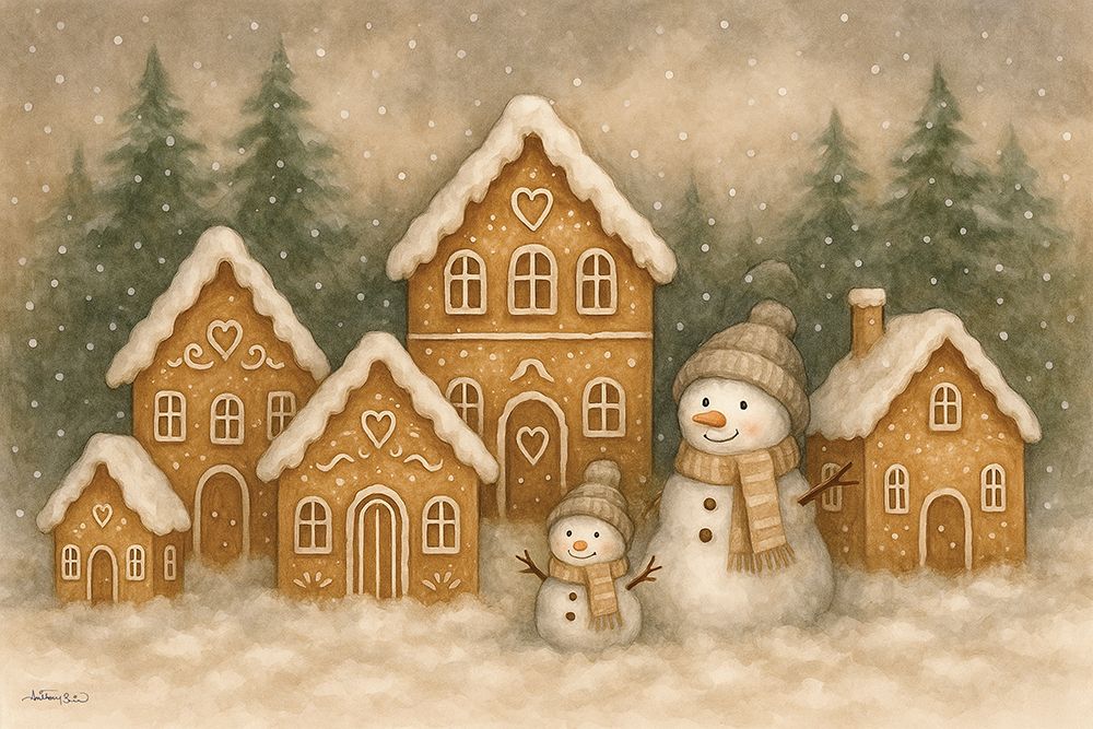 Gingerbread Village art print by Anthony Smith for $57.95 CAD