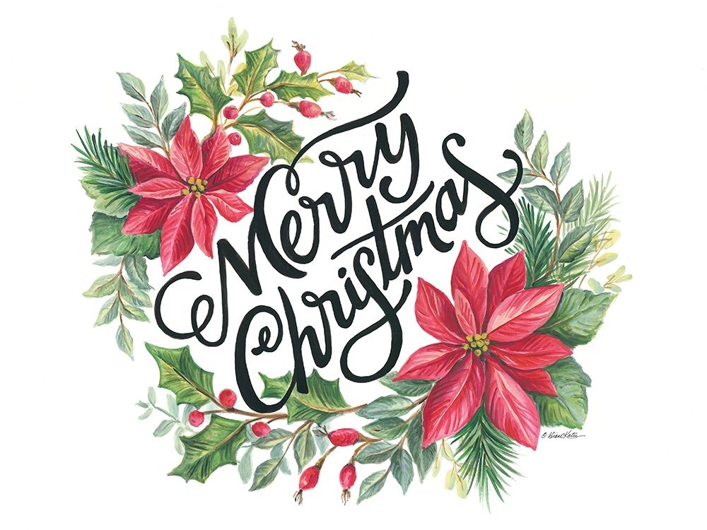 Merry Christmas Wreath art print by Diane Arthurs for $57.95 CAD