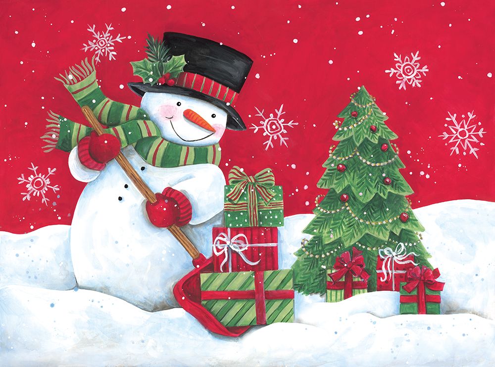 Scooping up Christmas Presents art print by Diane Kater for $57.95 CAD