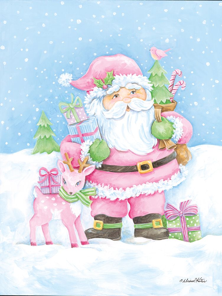 Pretty in Pink Santa Claus art print by Diane Kater for $57.95 CAD