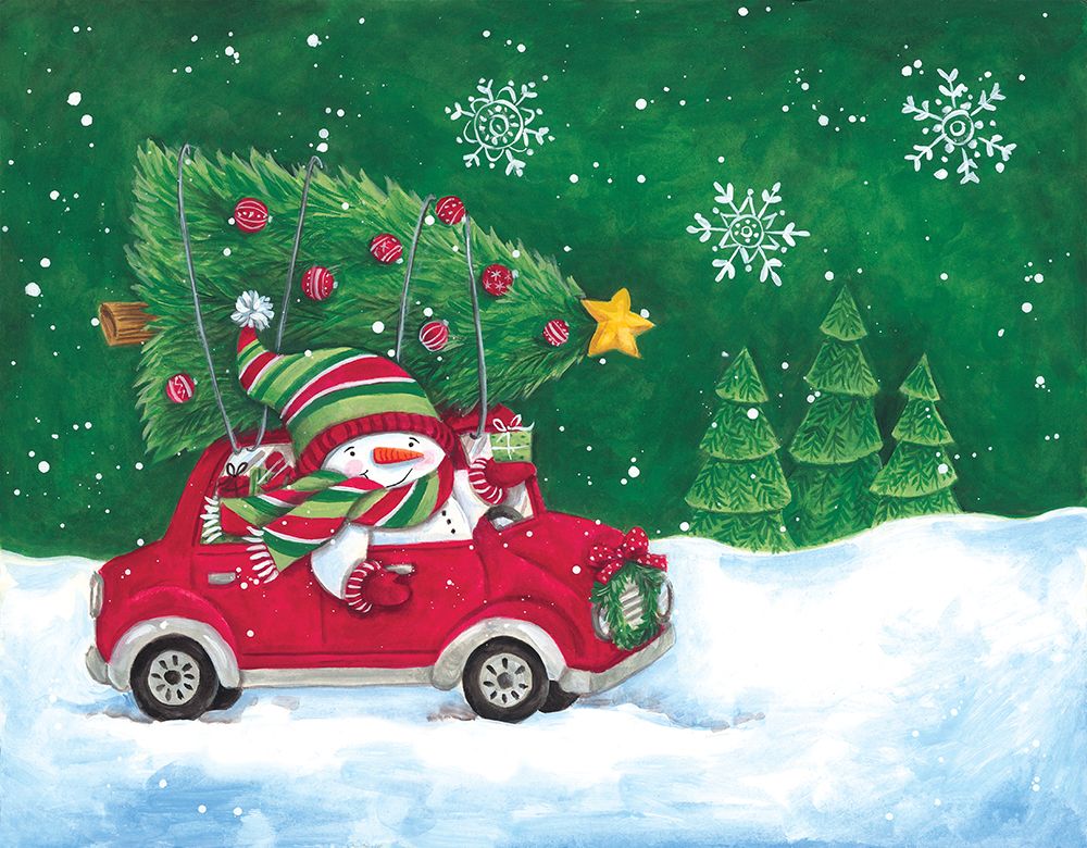 Bringing Home the Christmas Tree art print by Diane Kater for $57.95 CAD