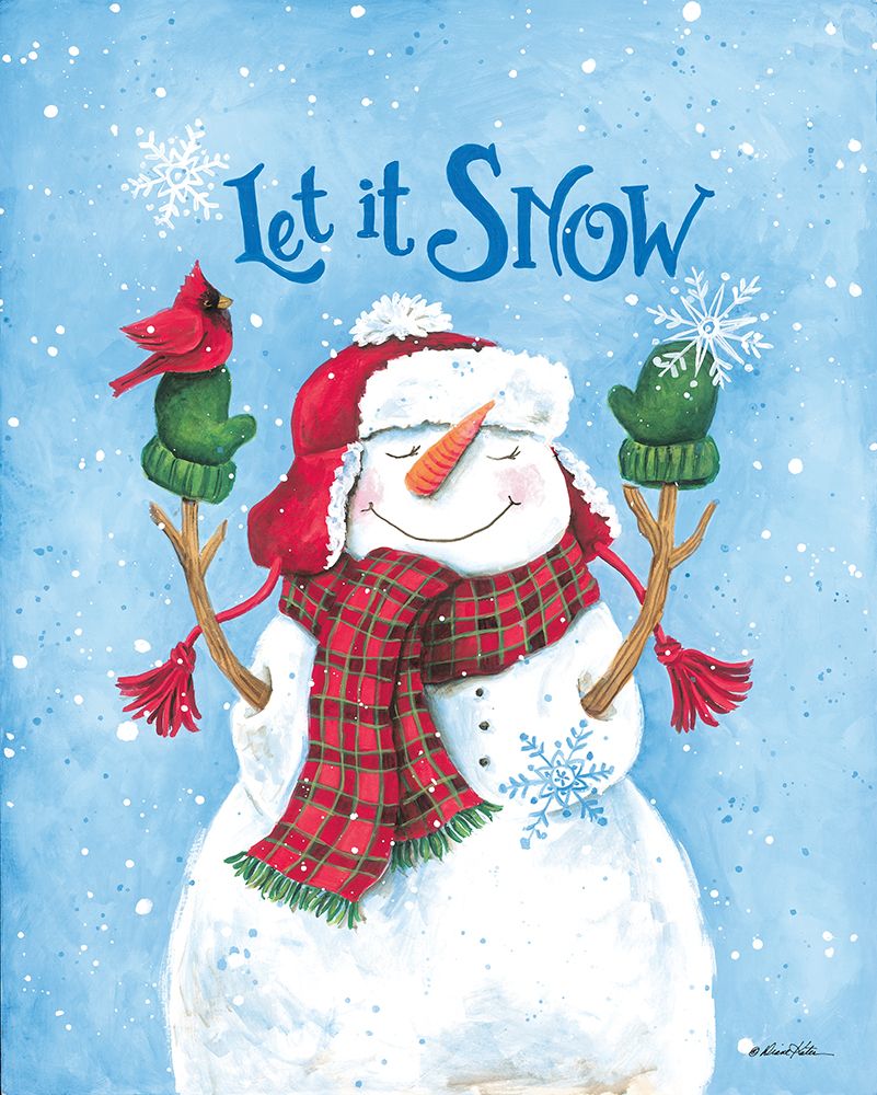 Let It Snow Snowman art print by Diane Kater for $57.95 CAD