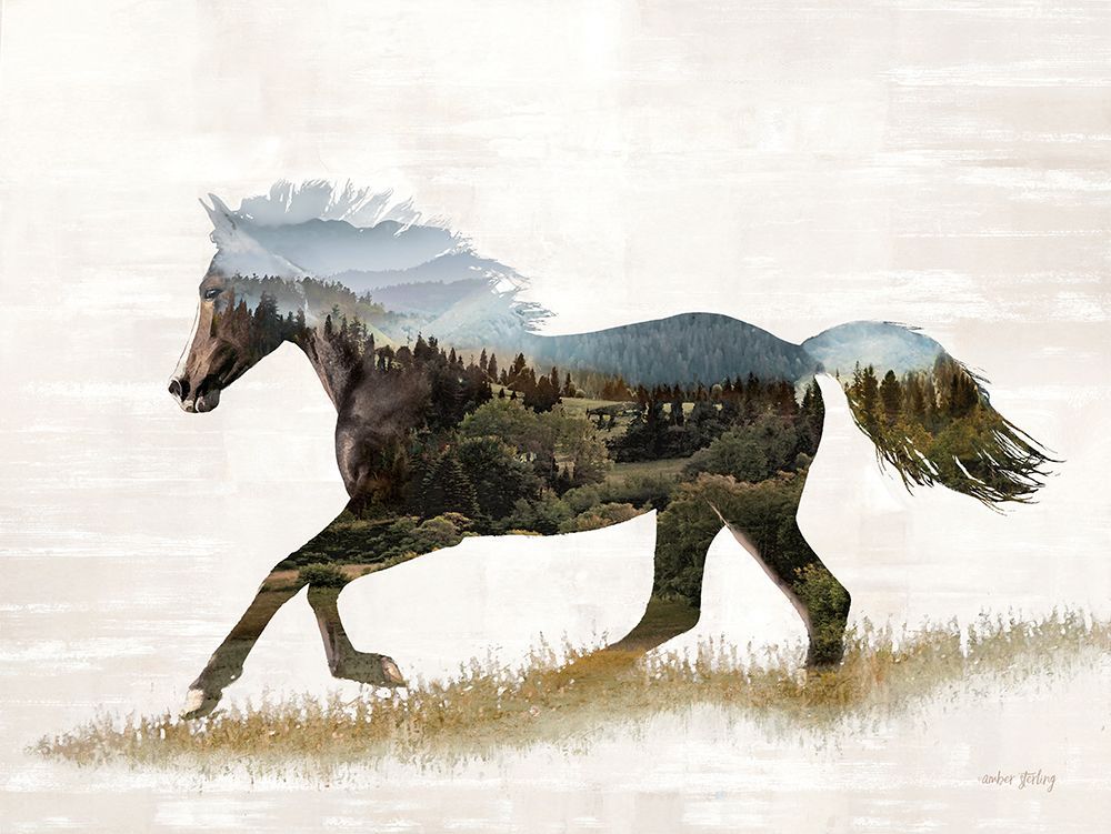 Landscape Horse Fusion art print by Amber Sterling for $57.95 CAD