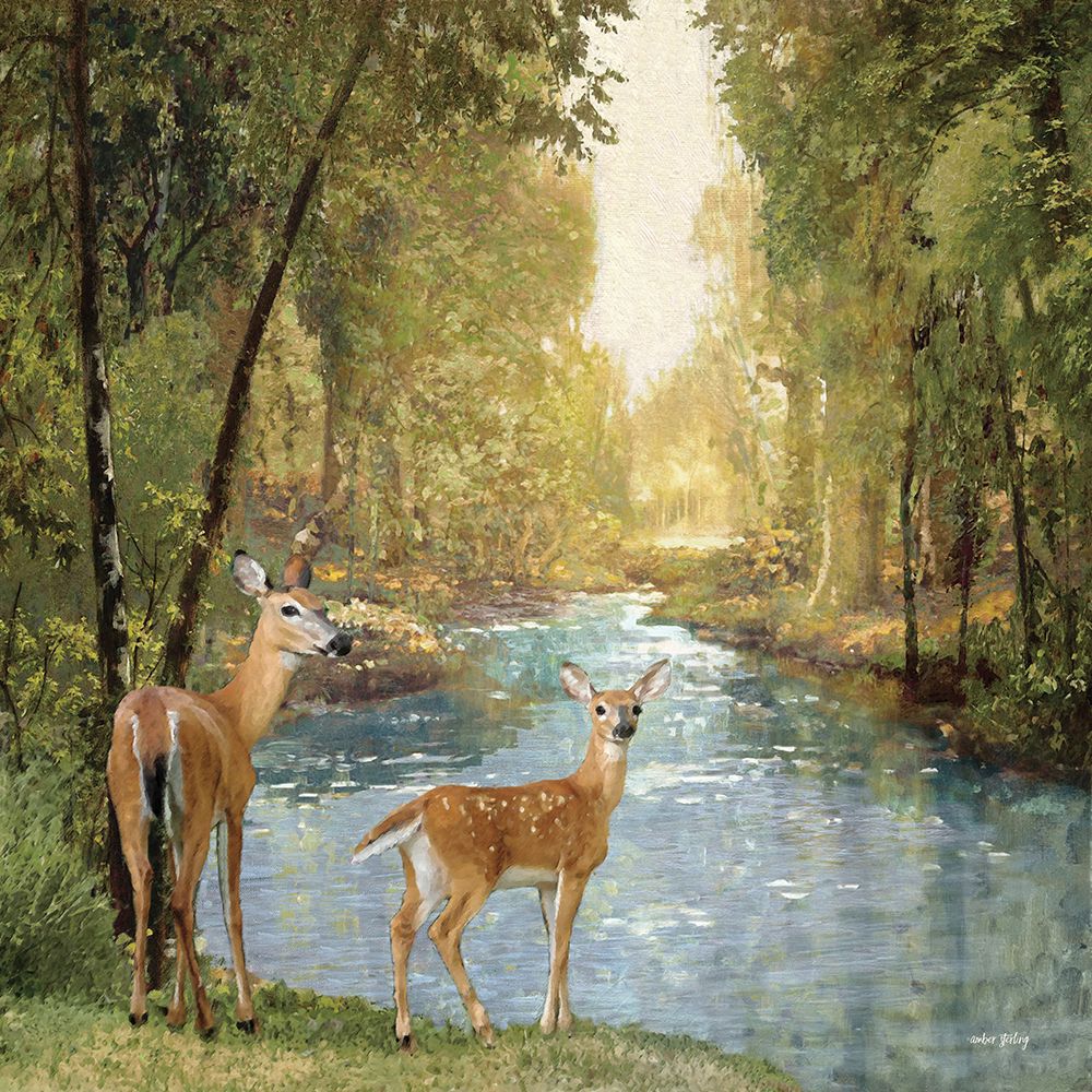 Summer Day Deer art print by Amber Sterling for $57.95 CAD