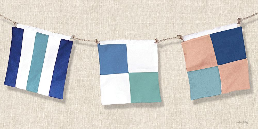 Nautical Flags I art print by Amber Sterling for $57.95 CAD