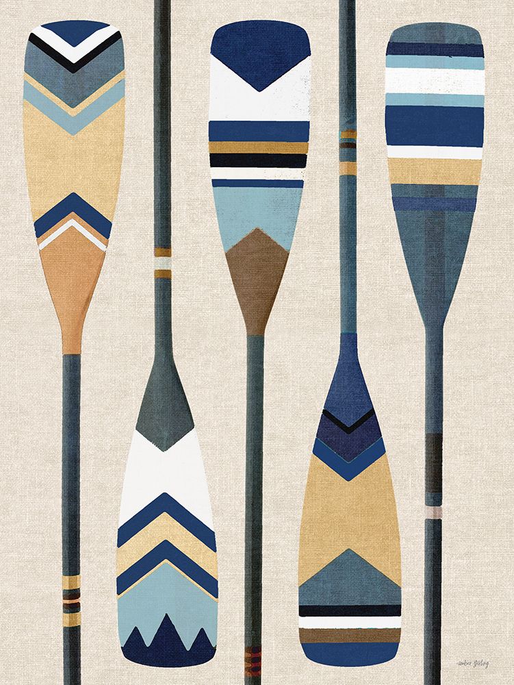 Painted Paddles I art print by Amber Sterling for $57.95 CAD