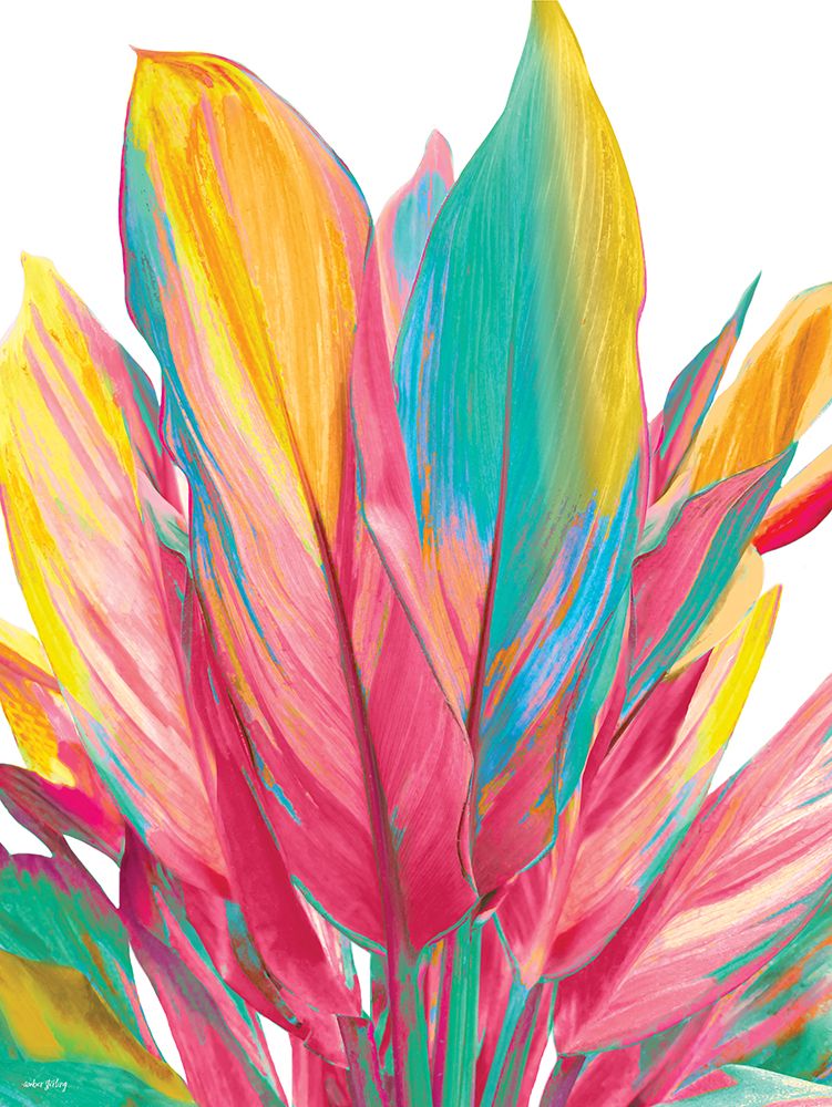 Colorful Tropical Leaves art print by Amber Sterling for $57.95 CAD
