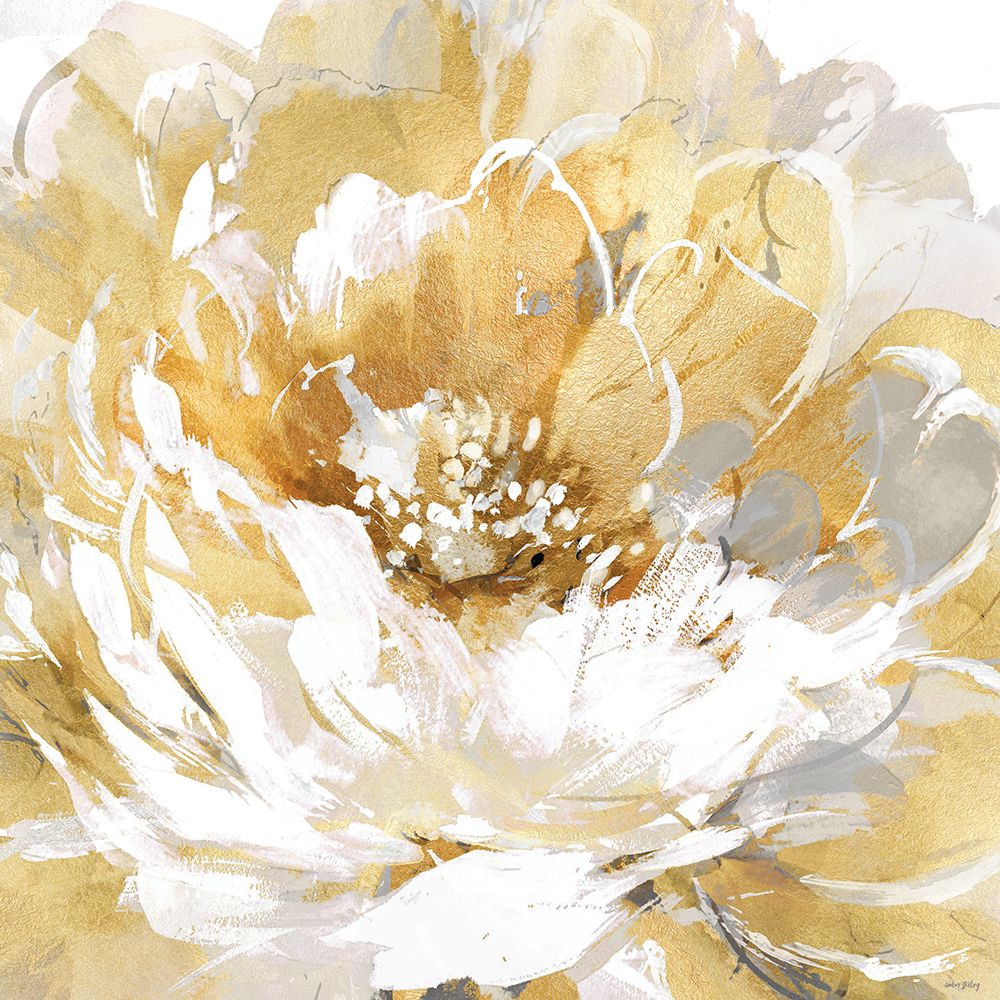 Golden Petals I art print by Amber Sterling for $57.95 CAD