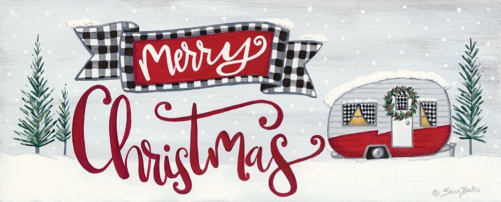 Merry Christmas Camper art print by Sara Baker for $57.95 CAD