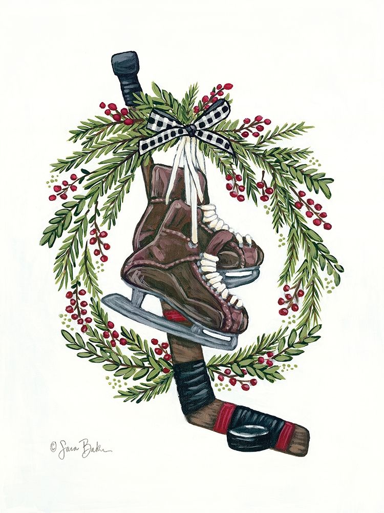 Vintage Hockey Set art print by Sara Baker for $57.95 CAD