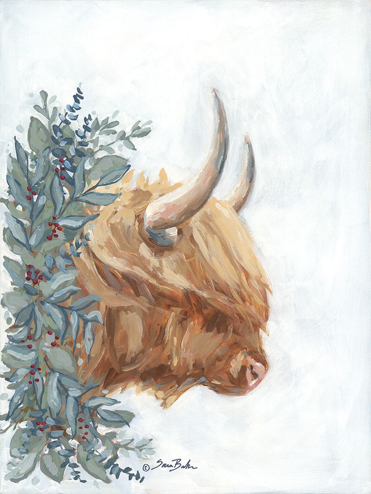 Highlander Winter Wishes art print by Sara Baker for $57.95 CAD
