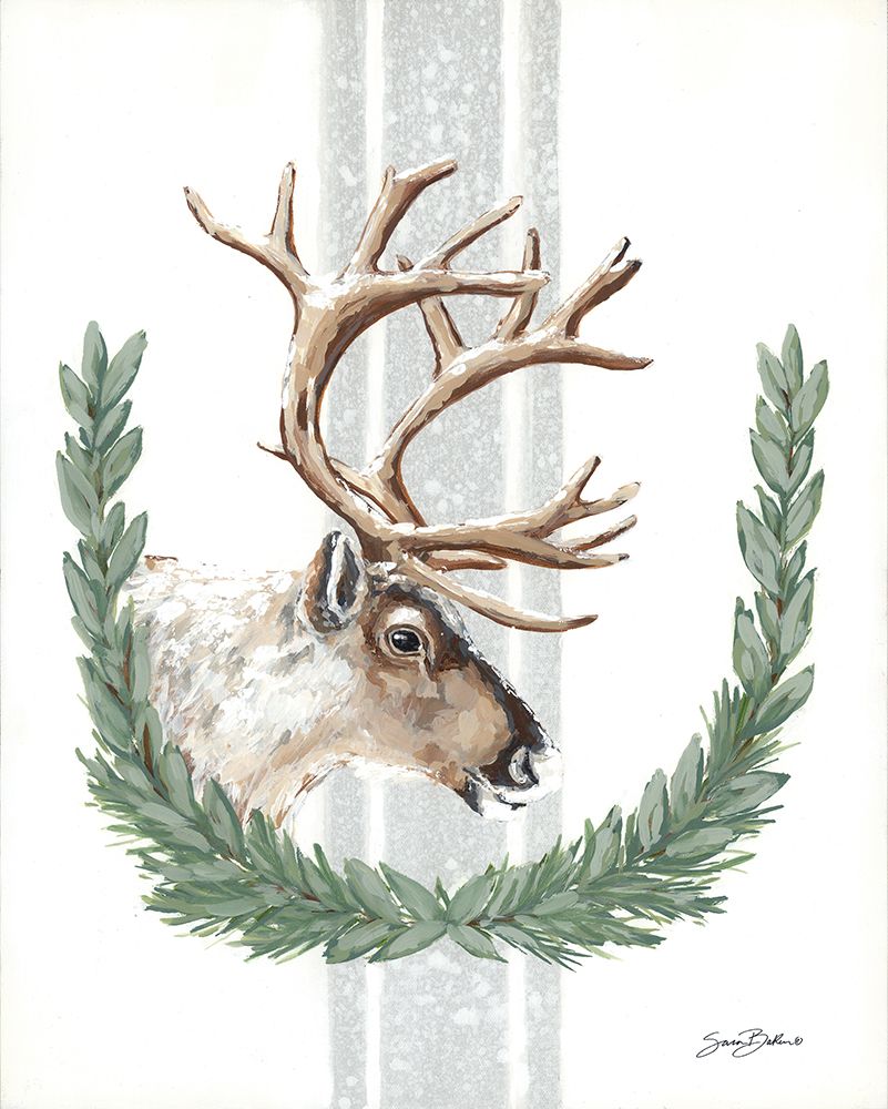 Arctic Winter Reindeer art print by Sara Baker for $57.95 CAD