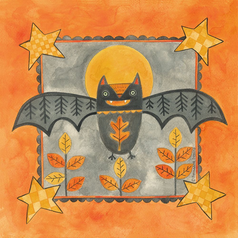 Fall Bat art print by Bernadette Deming for $57.95 CAD
