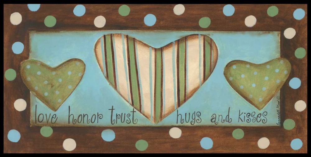 Hugs and Kisses art print by Bernadette Deming for $57.95 CAD