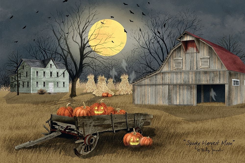 Spooky Harvest Moon art print by Billy Jacobs for $57.95 CAD