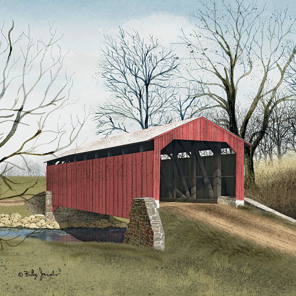 Red Bridge at Pool Forge II art print by Billy Jacobs for $57.95 CAD