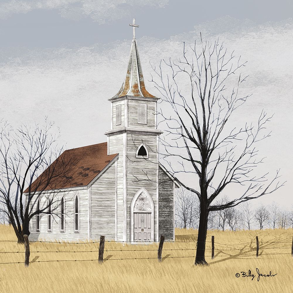 Little Church House on the Prairie II art print by Billy Jacobs for $57.95 CAD