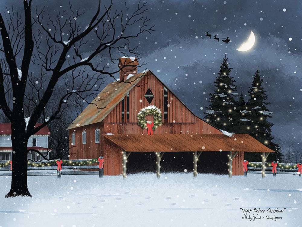Night Before Christmas art print by Billy Jacobs for $57.95 CAD