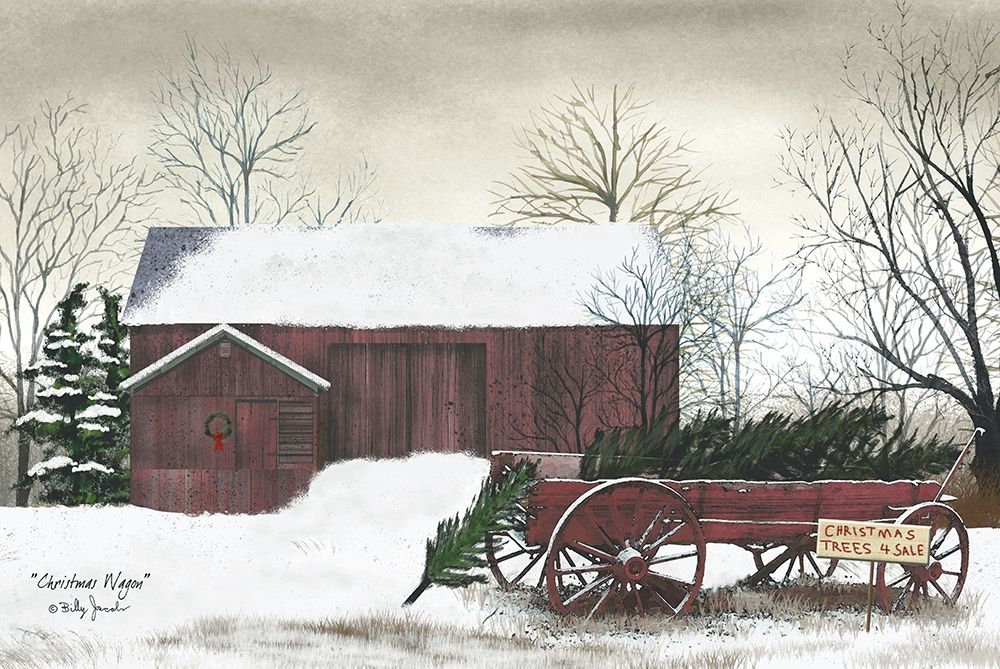 Christmas Wagon art print by Billy Jacobs for $57.95 CAD