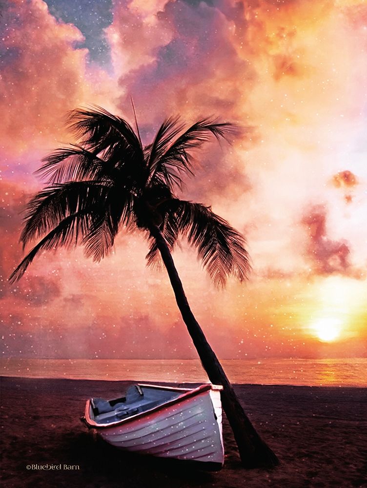 Palm Tree Sunset art print by Bluebird Barn for $57.95 CAD