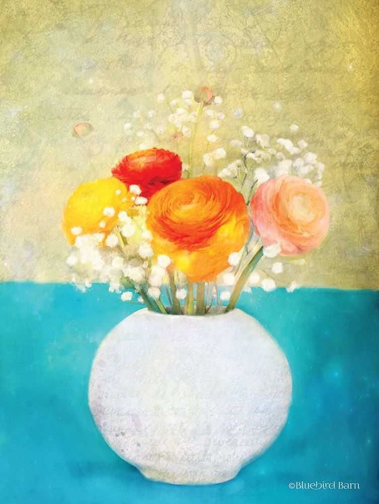 Forget Me Not Bouquet art print by Bluebird Barn for $57.95 CAD