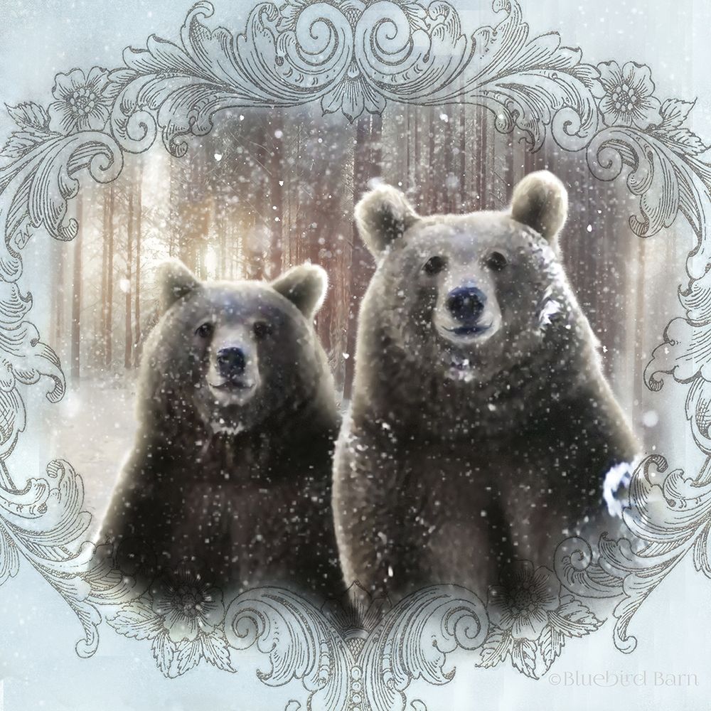Enchanted Winter Bears art print by Bluebird Barn for $57.95 CAD
