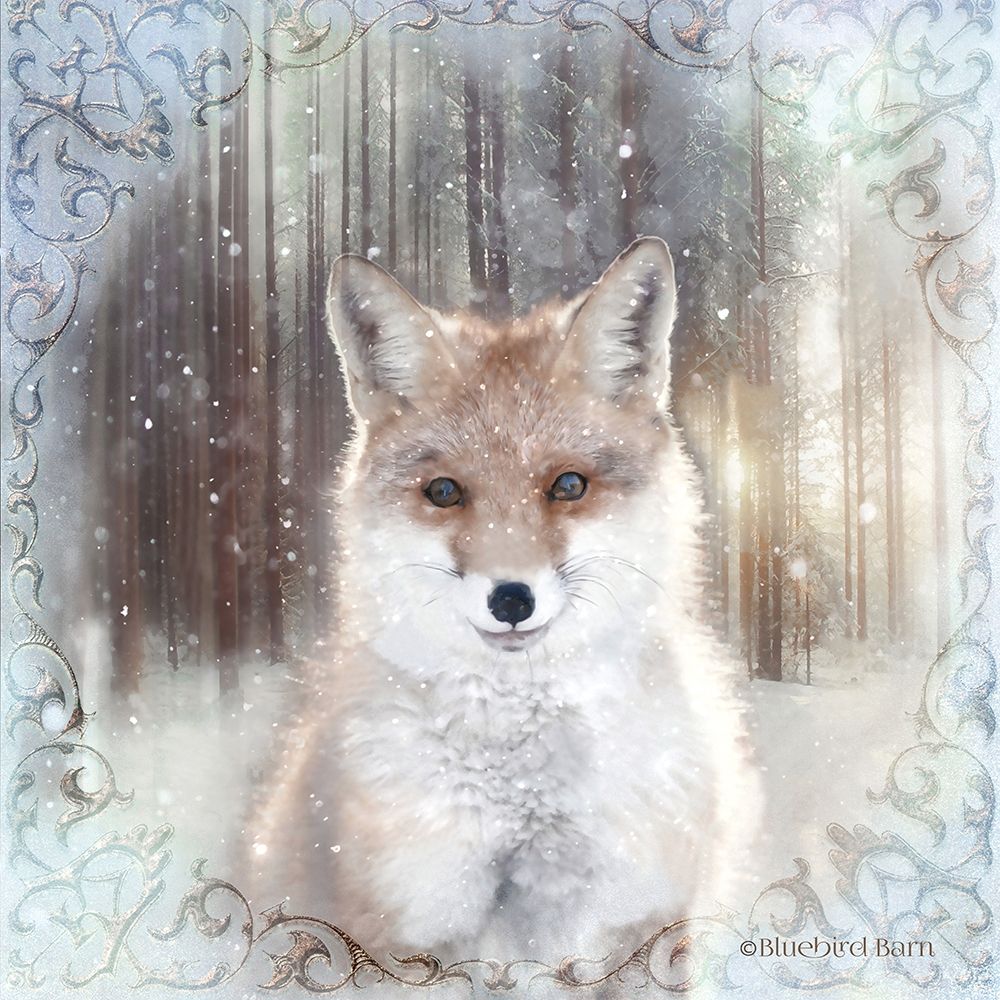 Enchanted Winter Fox art print by Bluebird Barn for $57.95 CAD