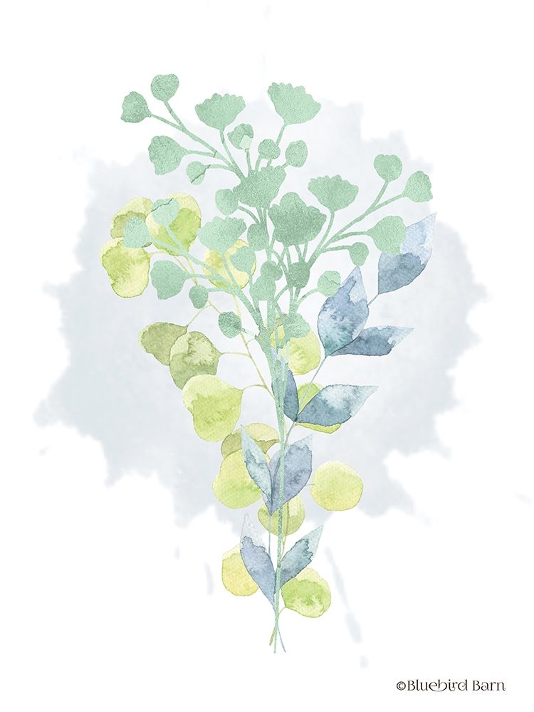 Watercolor Greenery Series I art print by Bluebird Barn for $57.95 CAD