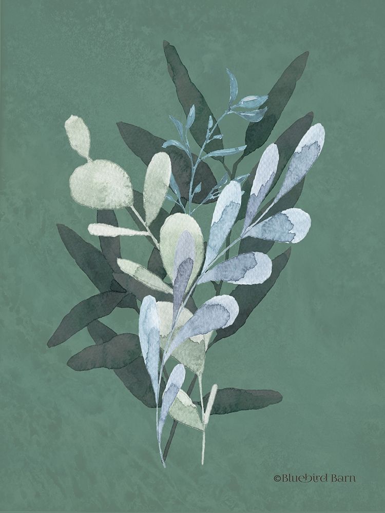 Watercolor Greenery Series Dark II art print by Bluebird Barn for $57.95 CAD