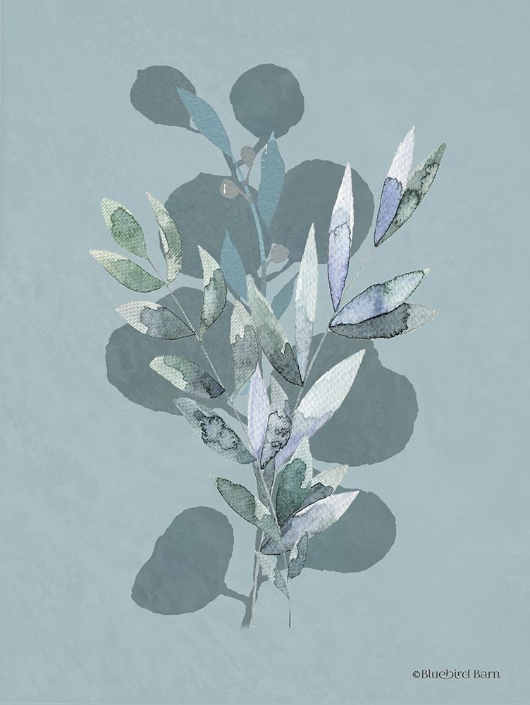 Watercolor Greenery Series Medium Teal I art print by Bluebird Barn for $57.95 CAD