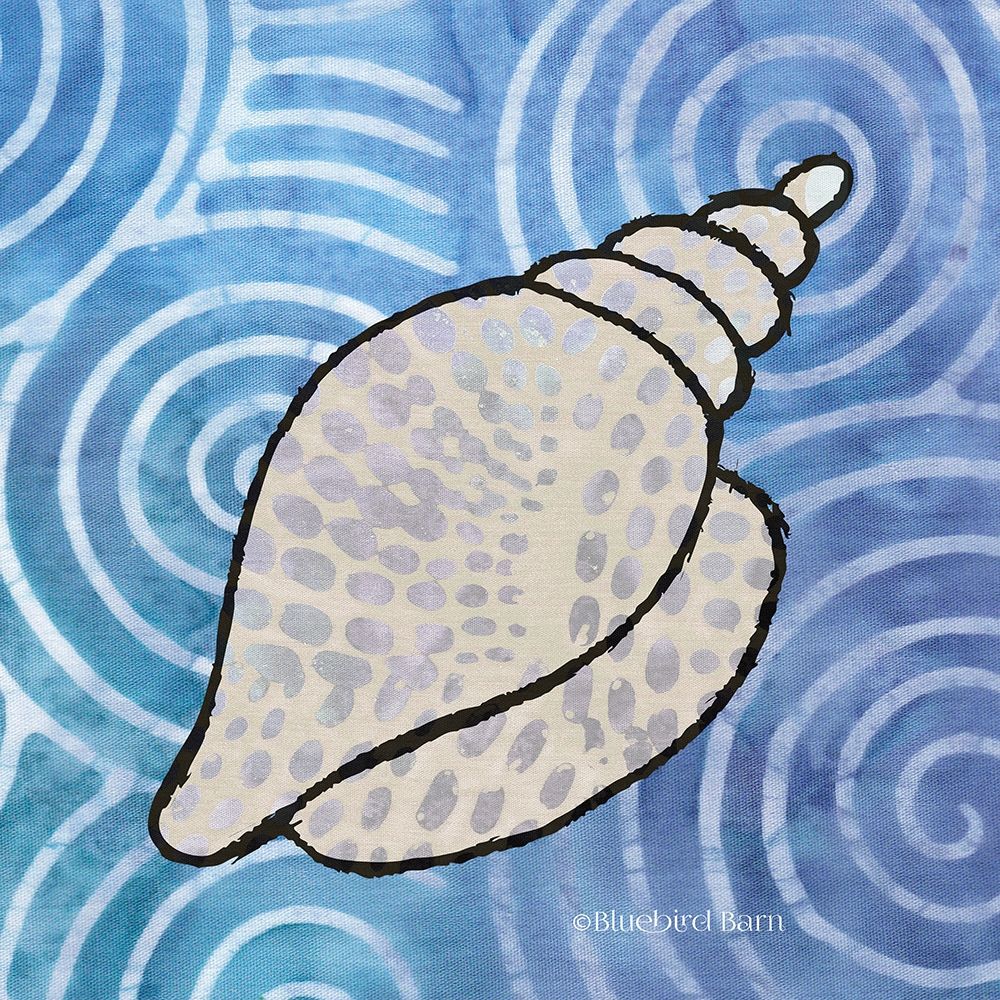 Whimsy Coastal Conch Shell art print by Bluebird Barn for $57.95 CAD