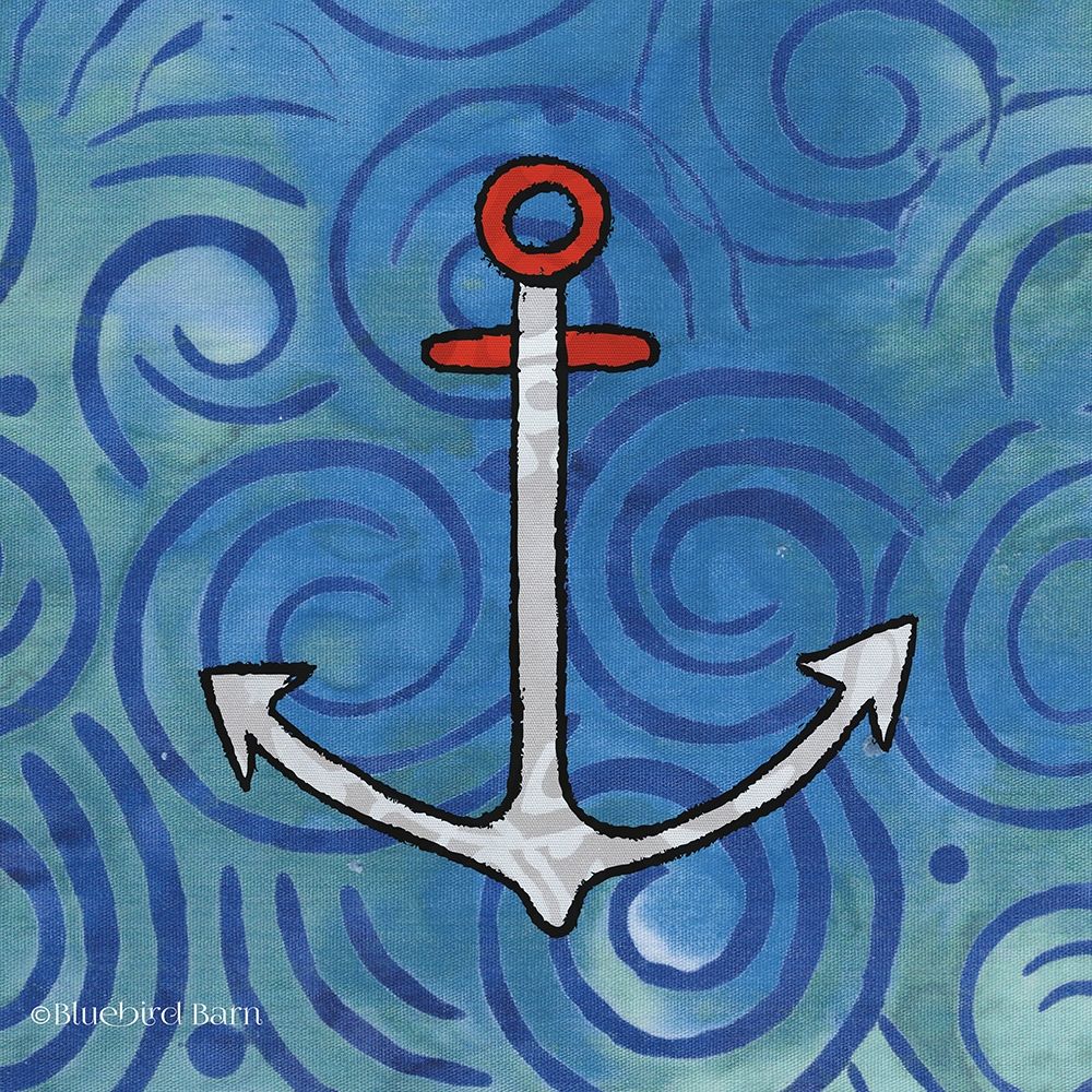Whimsy Coastal Anchor art print by Bluebird Barn for $57.95 CAD