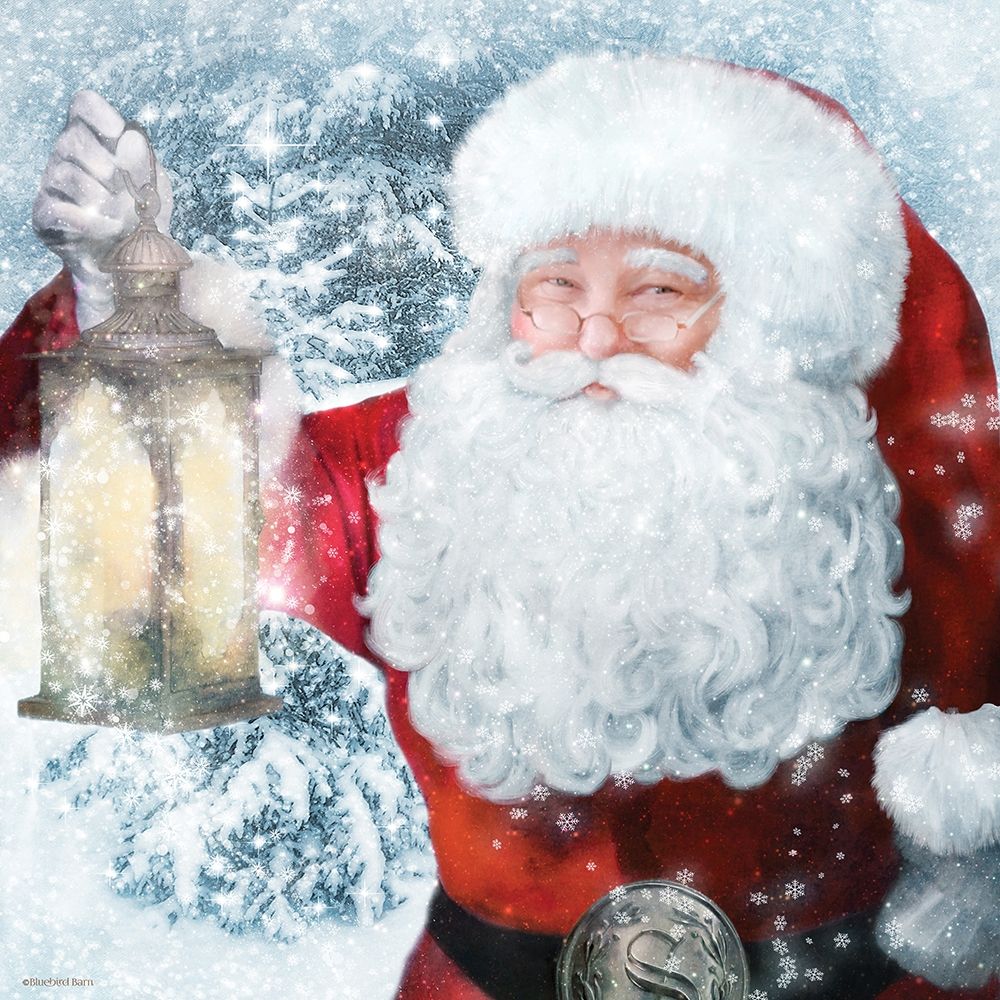 Santa Lantern art print by Bluebird Barn for $57.95 CAD