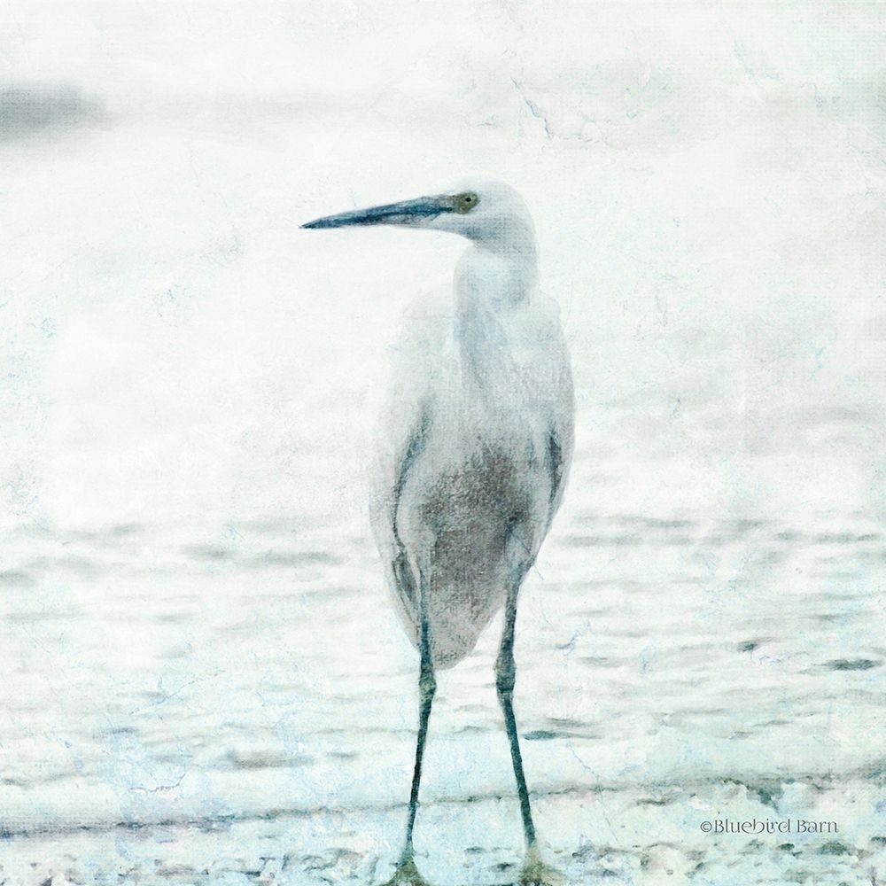 Beach Heron art print by Bluebird Barn for $57.95 CAD