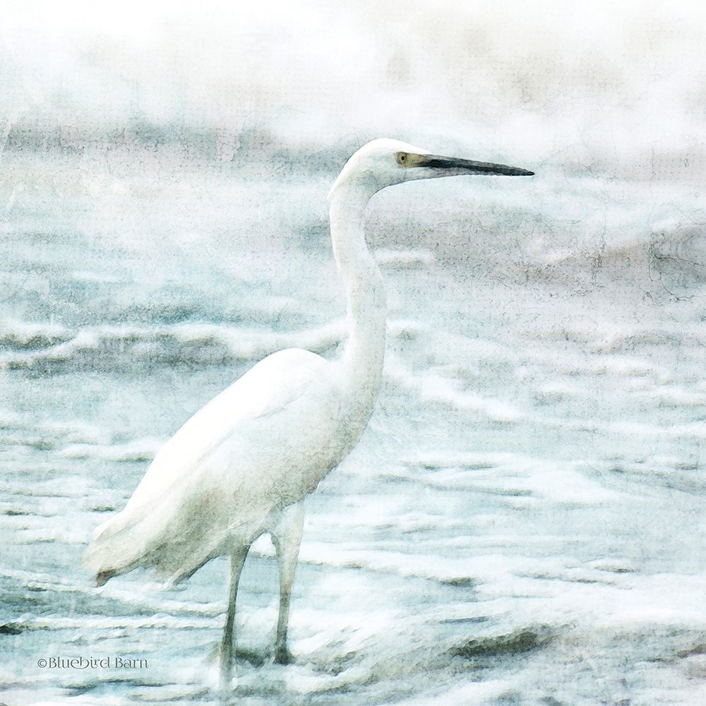 Coastal Heron art print by Bluebird Barn for $57.95 CAD