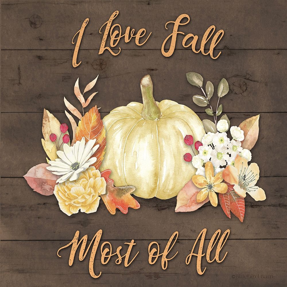 Pale Pumpkin Floral art print by Bluebird Barn for $57.95 CAD