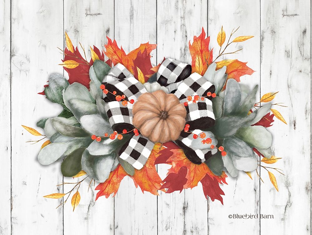 Orange Pumpkin Swag art print by Bluebird Barn for $57.95 CAD