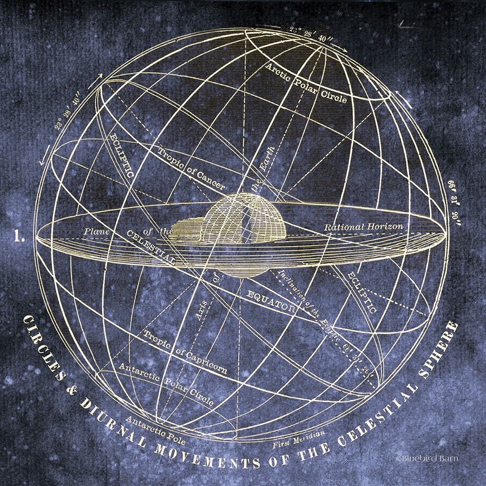 Vintage Celestial Planets art print by Bluebird Barn for $57.95 CAD