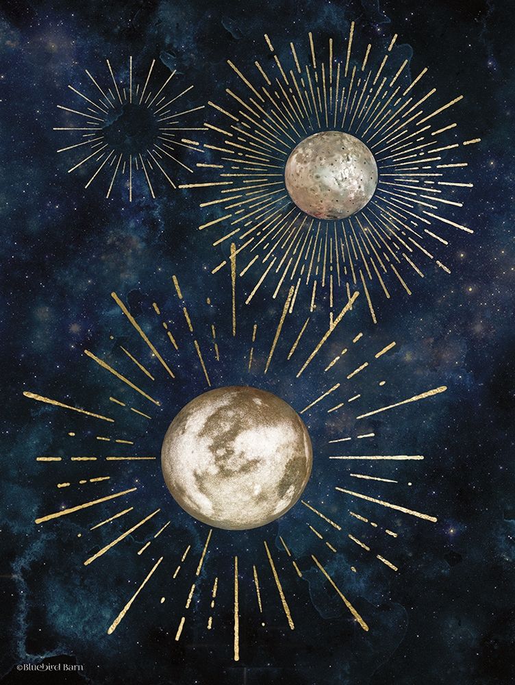 Gold Celestial Rays IV art print by Bluebird Barn for $57.95 CAD