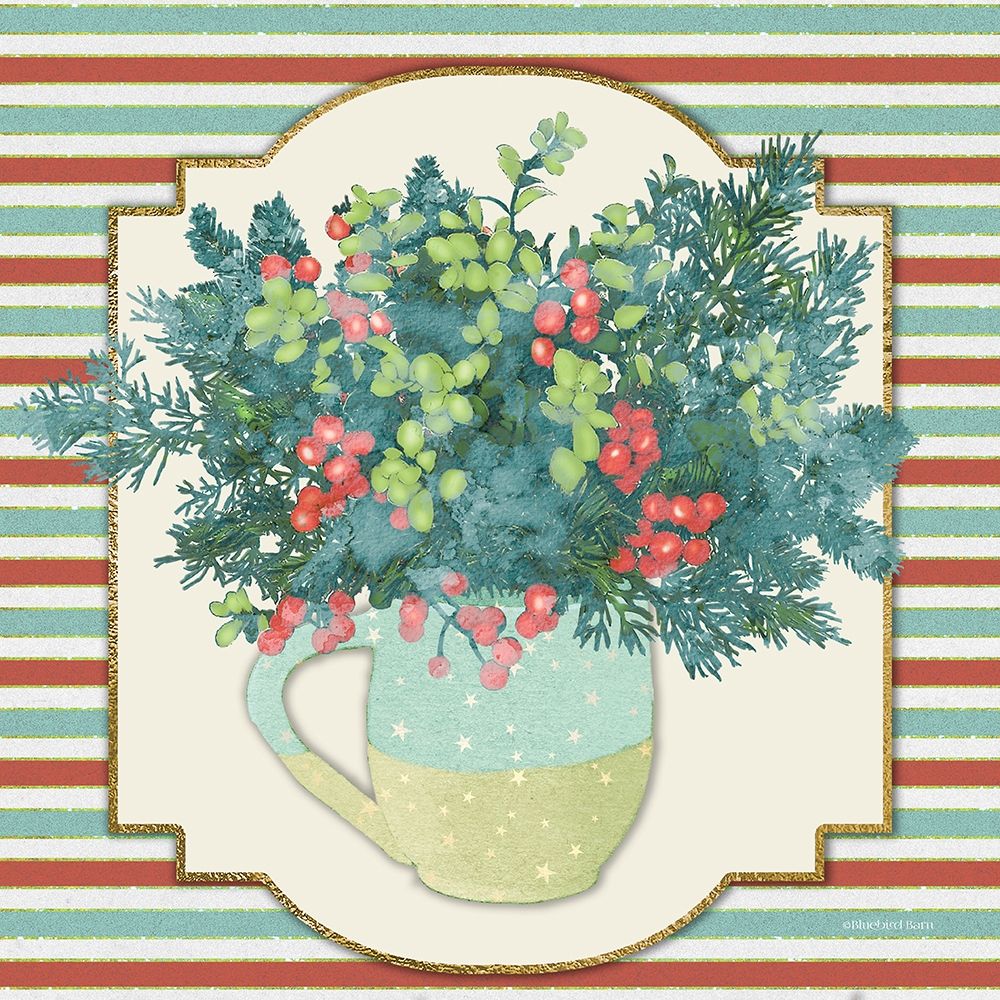 Evergreen Centerpiece I art print by Bluebird Barn for $57.95 CAD