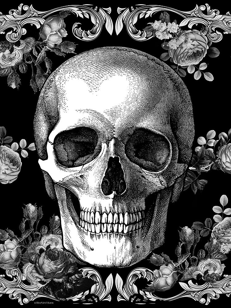 Halloween Skull art print by Bluebird Barn for $57.95 CAD