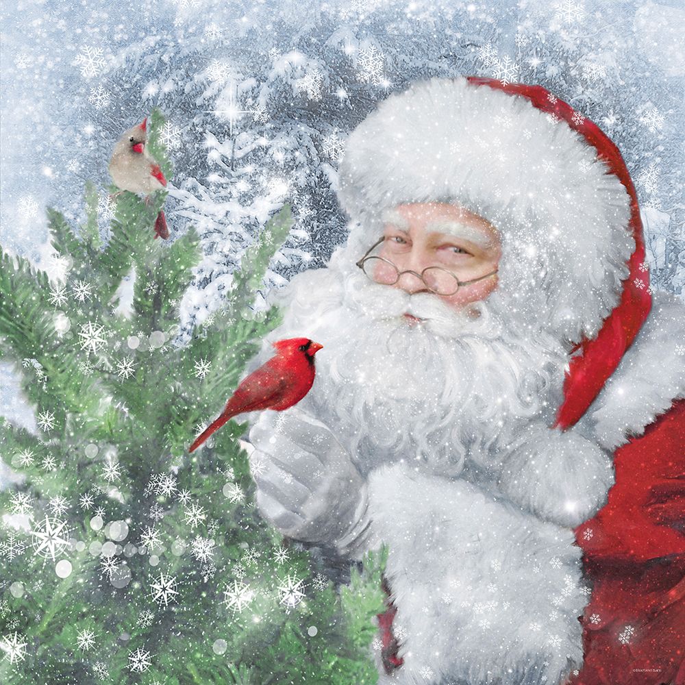 Santas Feathered Friends art print by Bluebird Barn for $57.95 CAD
