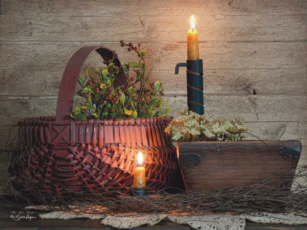 The Red Basket art print by Susie Boyer for $57.95 CAD