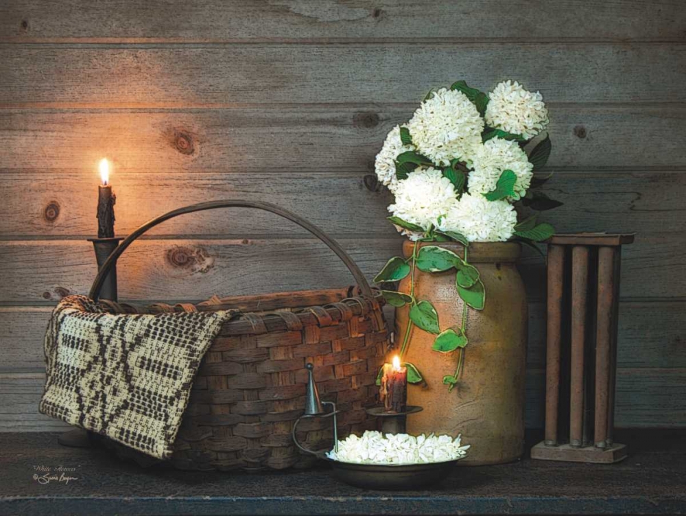 White Flowers art print by Susie Boyer for $57.95 CAD