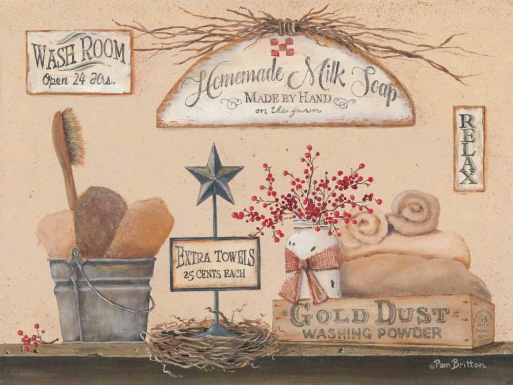 Wash Room art print by Pam Britton for $57.95 CAD