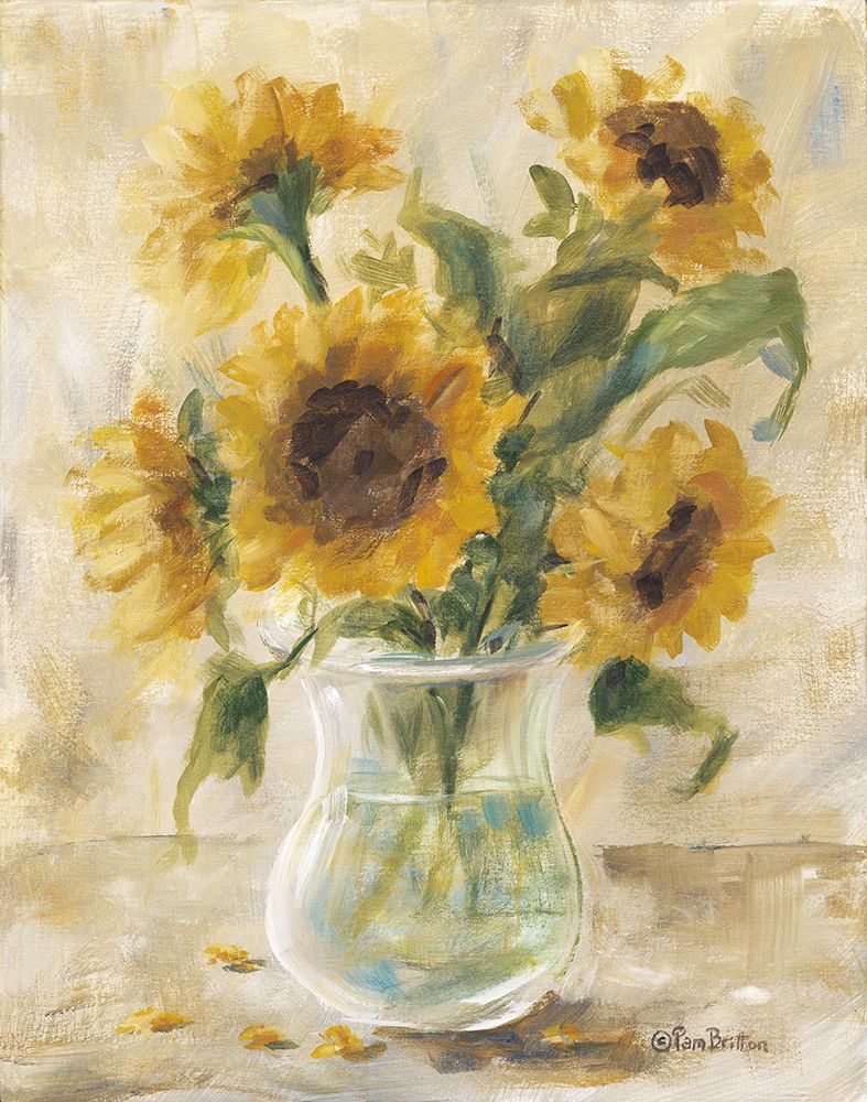 Mellow Sunflowers art print by Pam Britton for $57.95 CAD