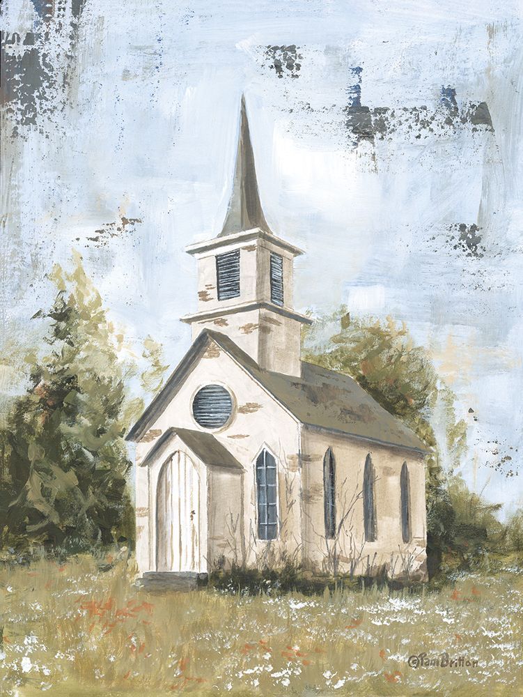 Old Country Church art print by Pam Britton for $57.95 CAD