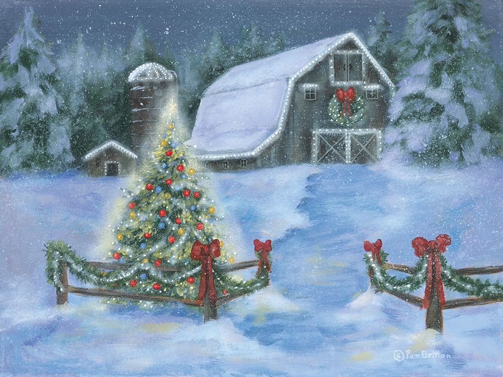 A Glowing Christmas art print by Pam Britton for $57.95 CAD
