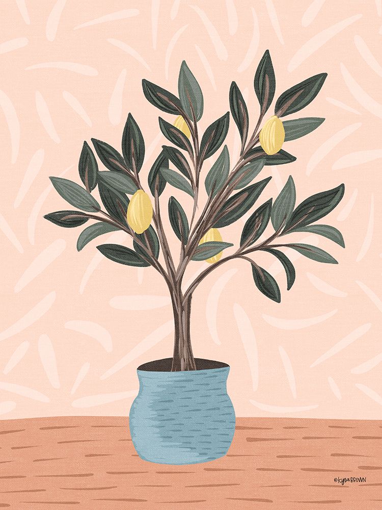Pastel Lemon Tree I art print by Lady Louise Designs for $57.95 CAD