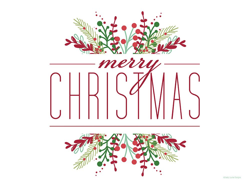 Merry Christmas art print by Lady Louise Designs for $57.95 CAD